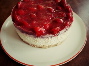 Mit frischen Erdbeeren: Strawberry Cheesecake